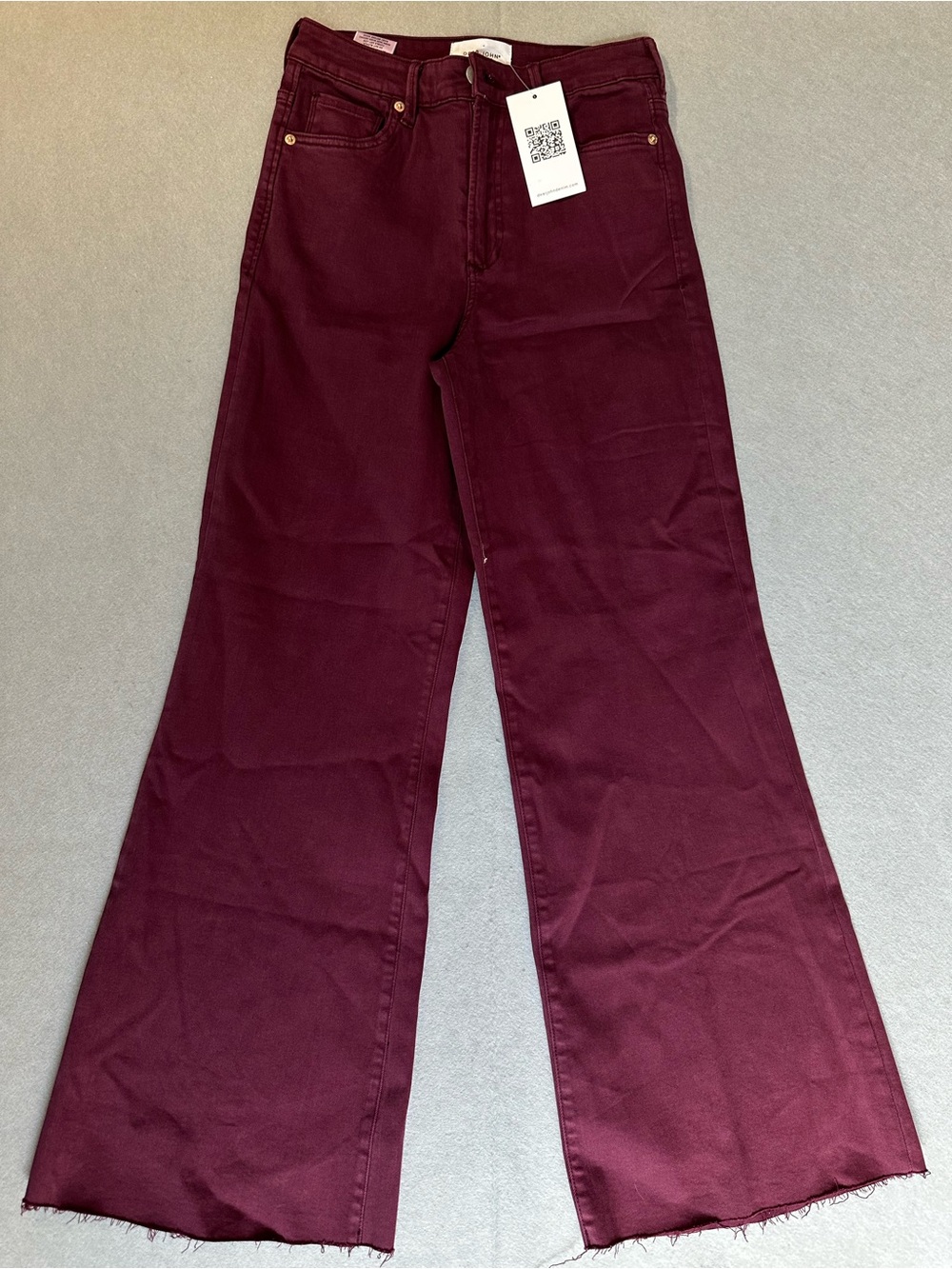 Dear John Wide-Leg Jeans in Burgundy